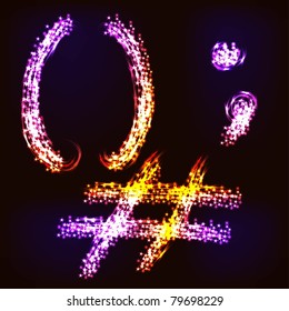 Vector Disco alphabet