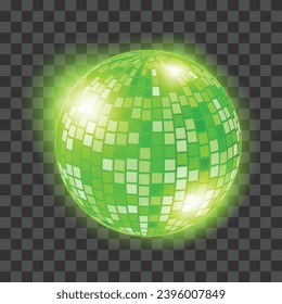 Bolsa de disco vectorial. esfera club, reflectante reflejo, animación de baile