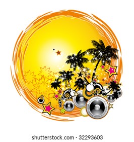Vector Disco Dance Tropical Music Flyer Stock Vector Royalty Free Shutterstock