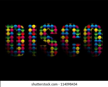 Vector - Disco Letters Party Music Colorful Alphabet