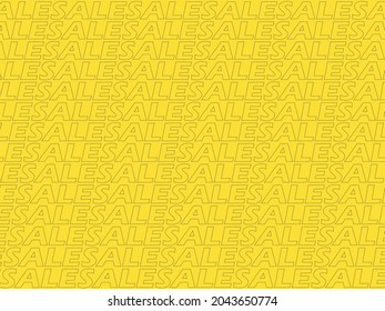 Vector discount background illustration. Sale pattern design. Repeating word, thin line. Black Friday shopping.