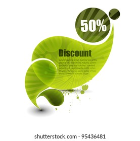 Vector discount banner, transparent shadow easy replace background.