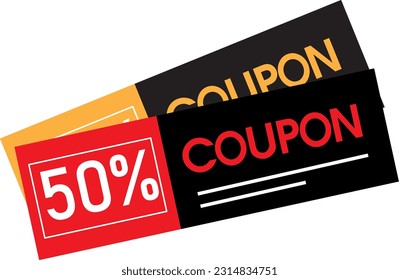 Vector discount coupon flyer sticker or banner 