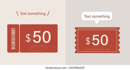 Vector discount coupon flyer sticker or banner with code.