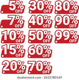 vector discount label icon design