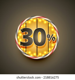 Vector discount label illustration