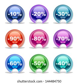Vector discount labels