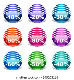 Vector discount labels