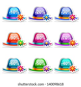 Vector discount labels 3