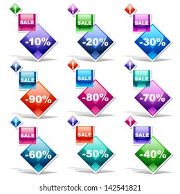 Vector discount labels 3