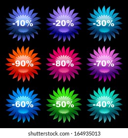 Vector discount labels 3