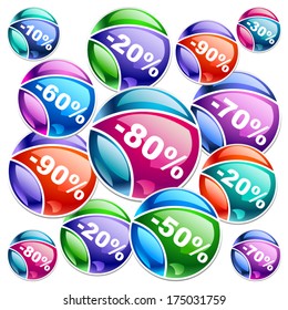 Vector discount labels 3
