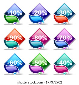 Vector discount labels 3