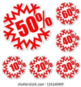 Vector discount labels set. EPS 10