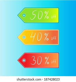 Vector discount labels set, discount tags