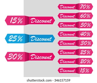 Vector Discount Labels Tags Stickers Set