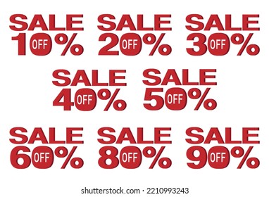 porcentaje de descuento por vector banner rojo y porcentaje de venta