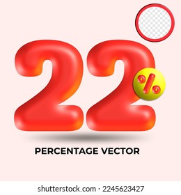 VECTOR DISCOUNT RED TRANSPARENT SALE 22%