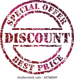 Vector discount and special offer stamp