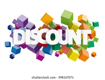 Vector discounts cover with text