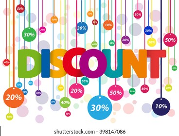 Vector discounts cover with text