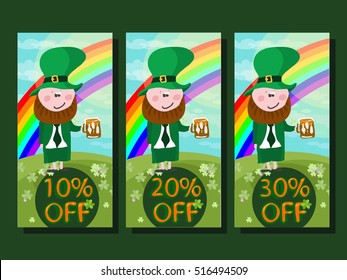 Vector discounts to the St. Patrick's day