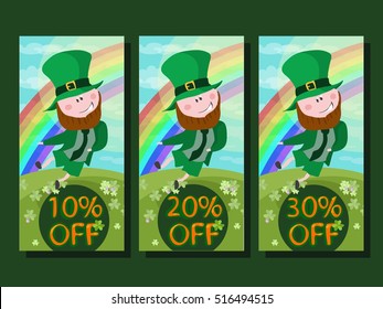 Vector discounts to the St. Patrick's day
