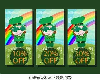 Vector discounts to the St. Patrick's day