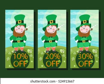 Vector discounts to the St. Patrick's day
