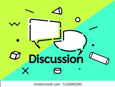 Vector discussion creative concept background