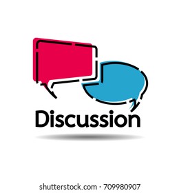 Vector discussion creative concept icon.