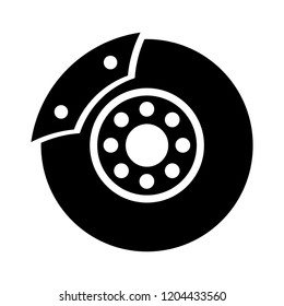 vector disk brake repair illustration - automotive symbol, disc sign. repair vehicle part