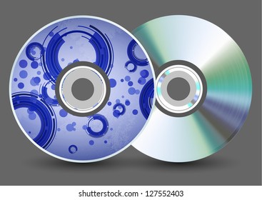 Vector disk on gray background. Eps10