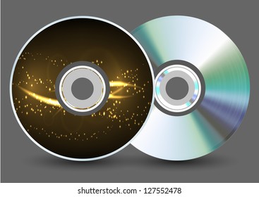 Vector disk on gray background. Eps10