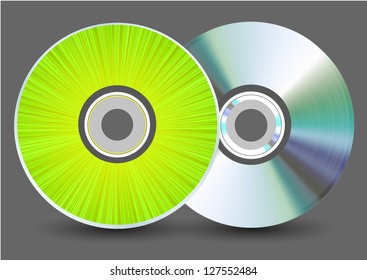 Vector disk on gray background. Eps10