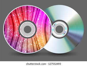 Vector disk on gray background. Eps10