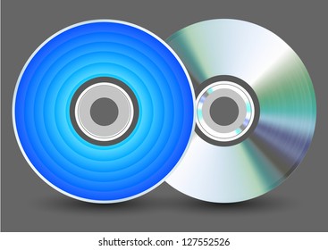 Vector disk on gray background. Eps10