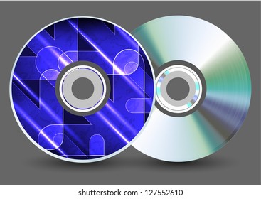 Vector disk on gray background. Eps10