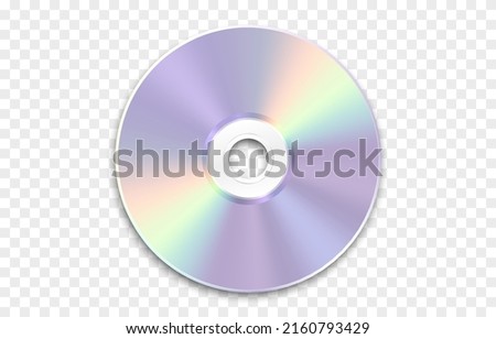 Vector disk on an isolated transparent background. Realistic disc png. Modern disk. CDs png.