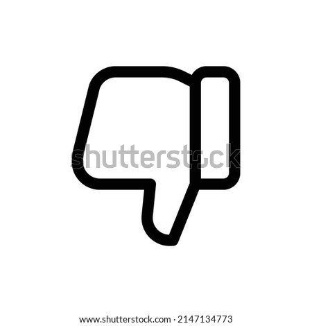 Vector Dislike Icon Outline Black