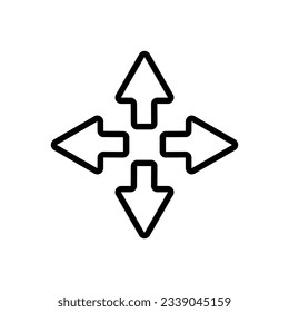 Vector displacement icon isolated on white background