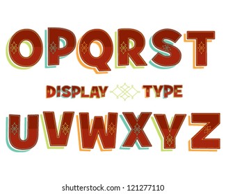 Vector display case O-Z