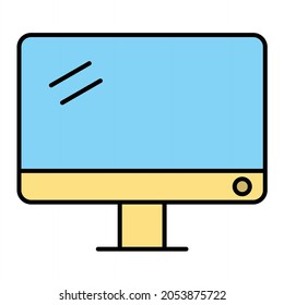 Vector Display Filled Outline Icon Design

