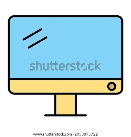 Vector Display Filled Outline Icon Design
