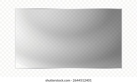 Vector Display Glass Plate on Transparent Background