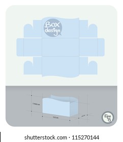 Vector Display paper box die cut (actual size)