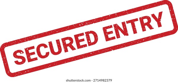 Um vetor que exibe um carimbo grunge com texto de "ENTRADA SEGURA", adequado para avisos de segurança ou gráficos de controle de acesso.