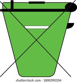 Vector dispose of trash in its place, clean and healthy.