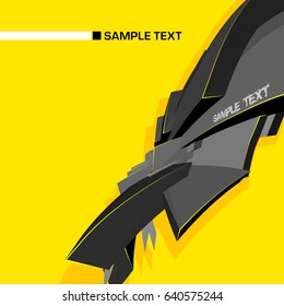 Vector Distorted abstract geometric design