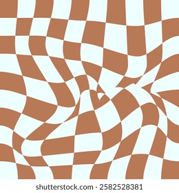 Vector distorted geometric background, groovy stylish pattern.